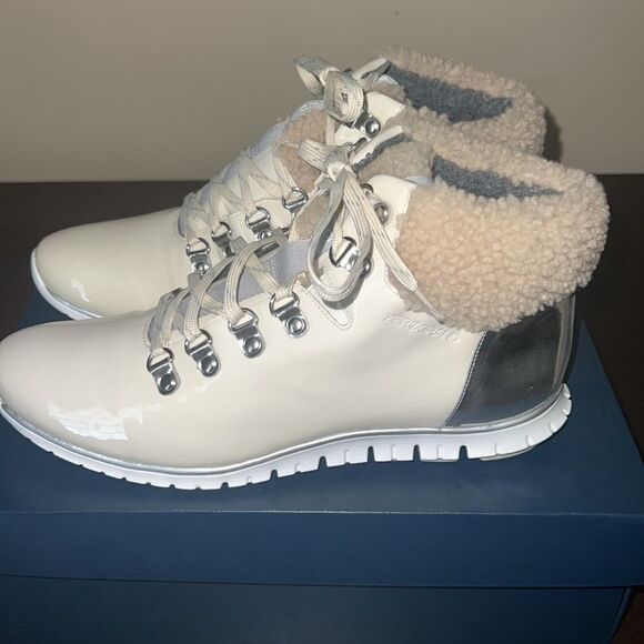 EUC Cole Haan Zero Grand Patent Leather Hiker Boot - Picture 6 of 12